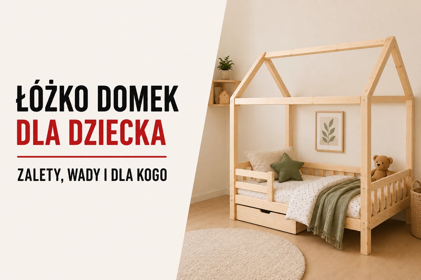 Łóżko domek dla dziecka — zalety, wady i dla kogo