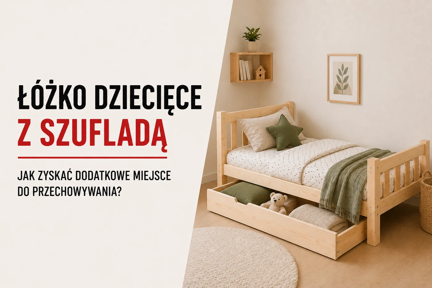 Łóżko dziecięce z szufladą — jak zyskać dodatkowe miejsce do przechowywania?