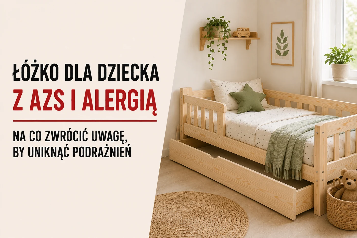 Łóżko dla dziecka z AZS i alergią — na co zwrócić uwagę, by uniknąć podrażnień