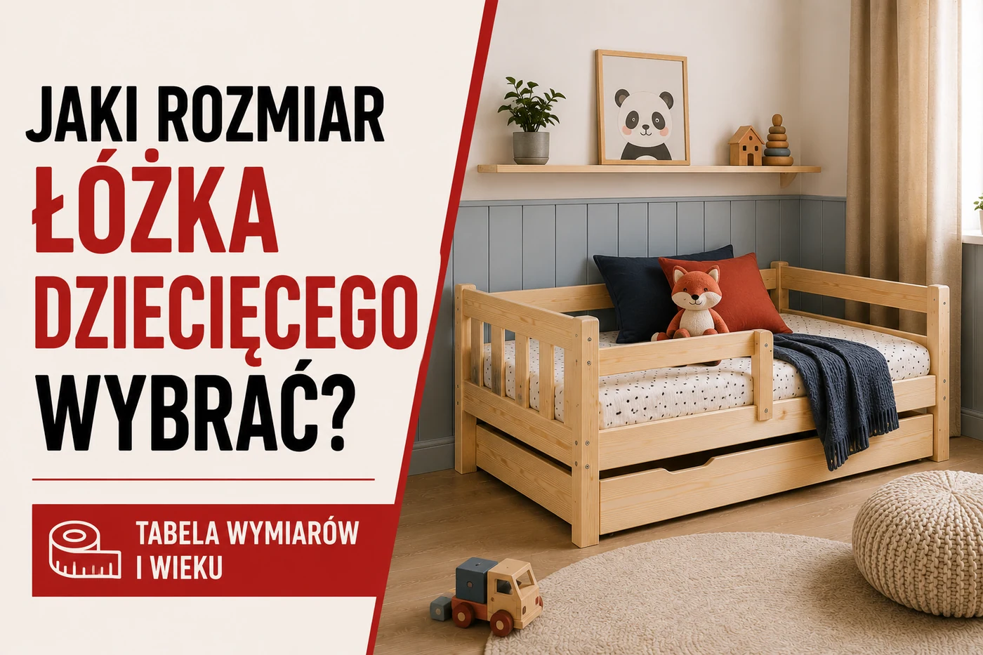 Jaki rozmiar łóżka dziecięcego wybrać? Tabela wymiarów i wieku