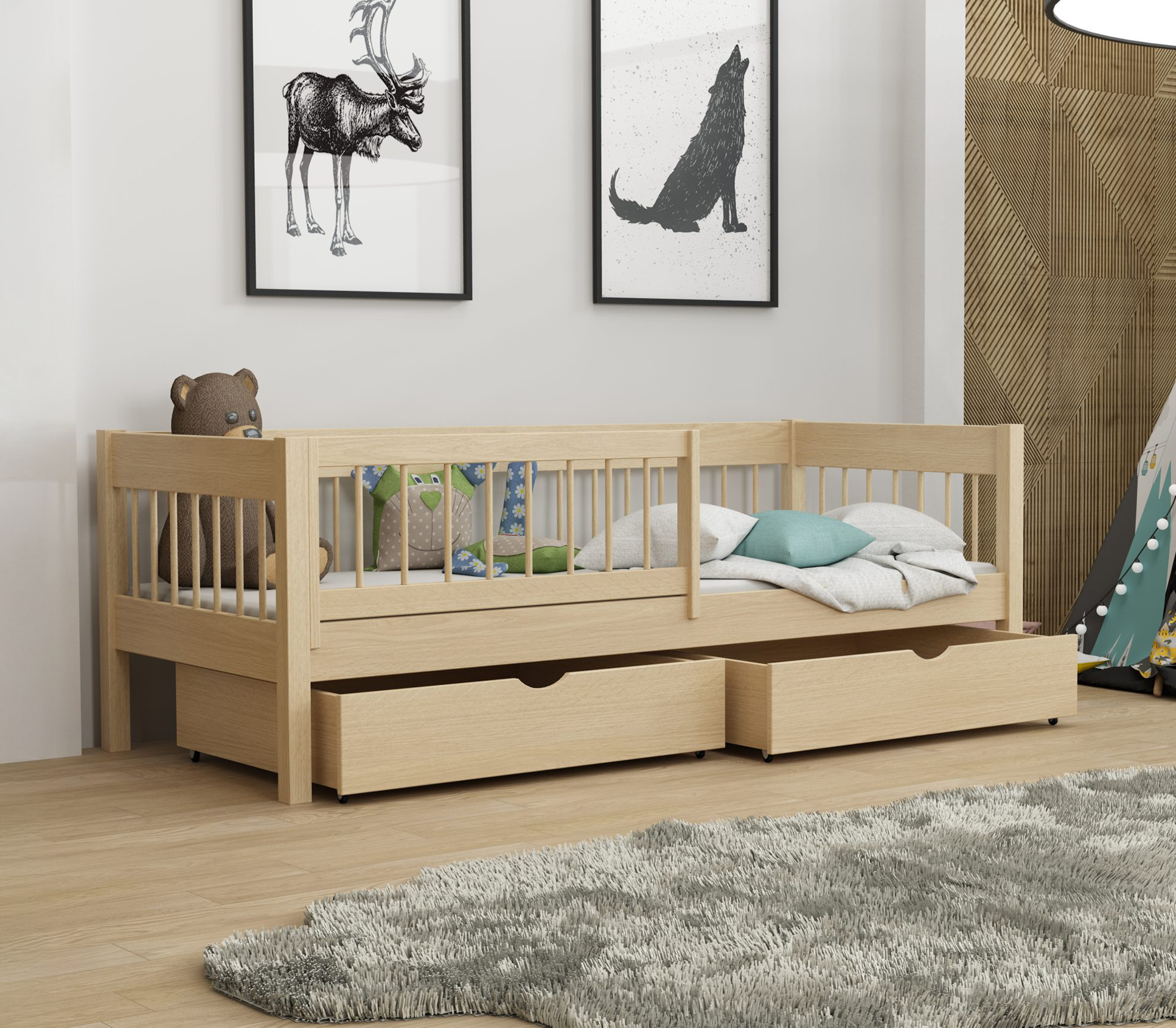 Łóżko pojedyncze Moonlo - obrazek 3