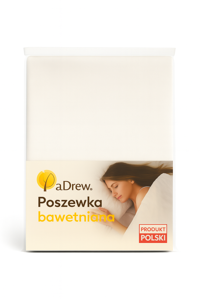 Poszewka na poduszkę - wzór Jednolity Biały