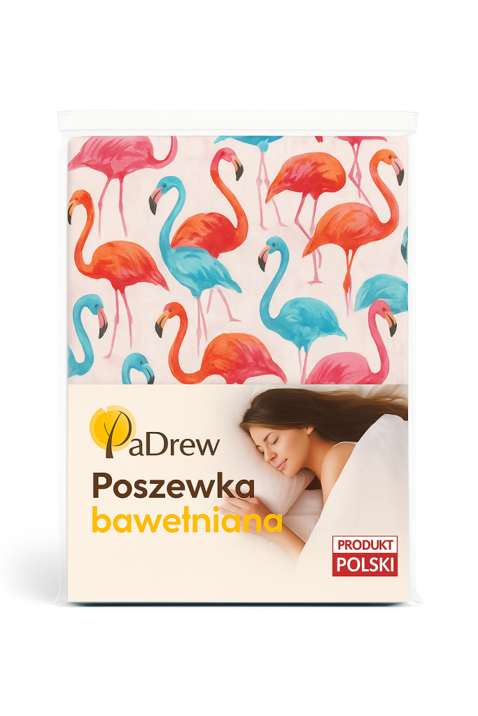 Poszewka na poduszkę - wzór Flamingi