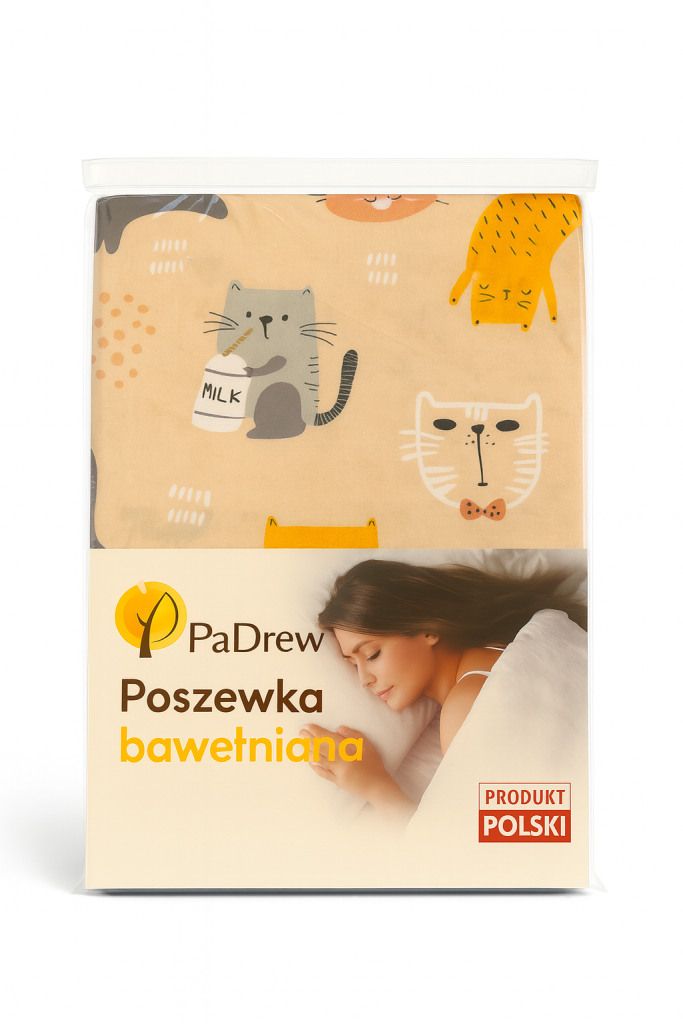 Poszewka na poduszkę - wzór Kotki
